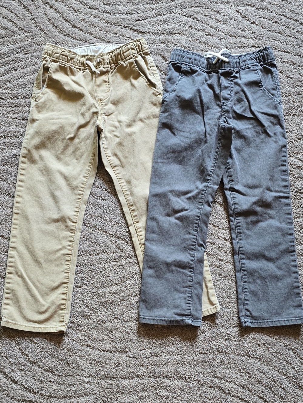 Old Navy Pull-On Chino Pants Set - Tan and Gray